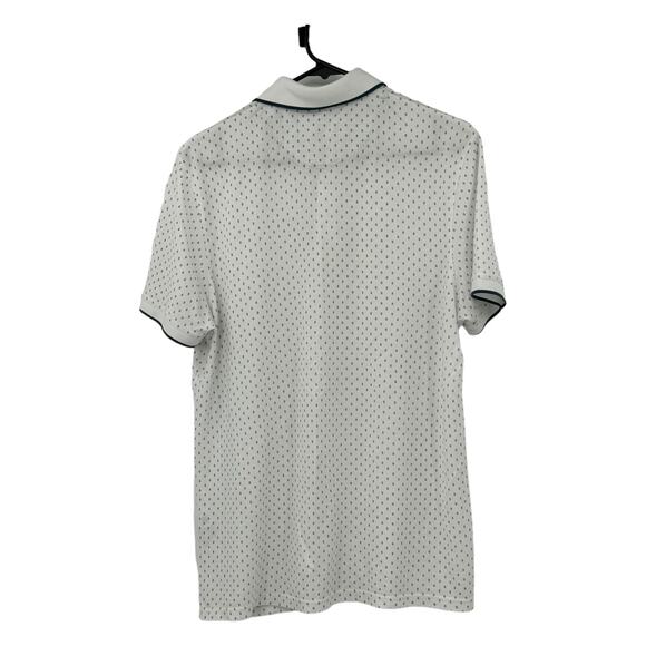 Ted Baker Shirt Men 4 Large Polo White Dots Modal Cotton Preppy Casual Golf Work - Picture 4 of 7
